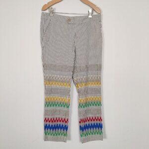 Cartonnier Women's Striped Pants Size 6 Bohemian Cottagecore Tribal Ethnic